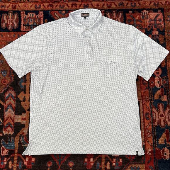 Rafter C Other - Rafter C Pearl Snap Geometric Print Golf Polo Shirt Mens XL Oversized